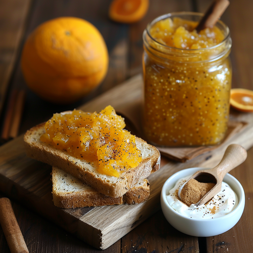 Sinaasappel-marmelade met gember en kaneel