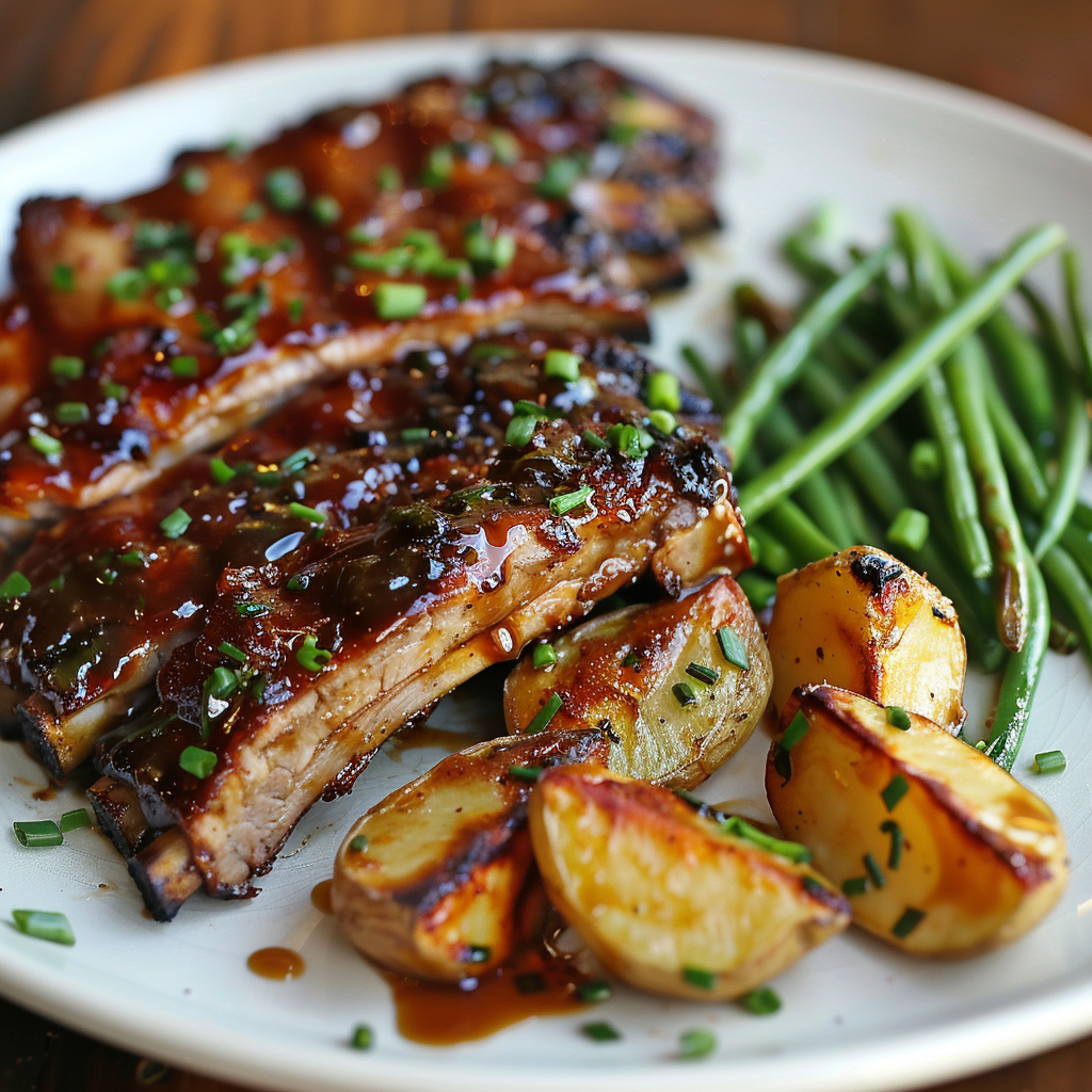 Varkensspareribs met honing-mosterd marinade