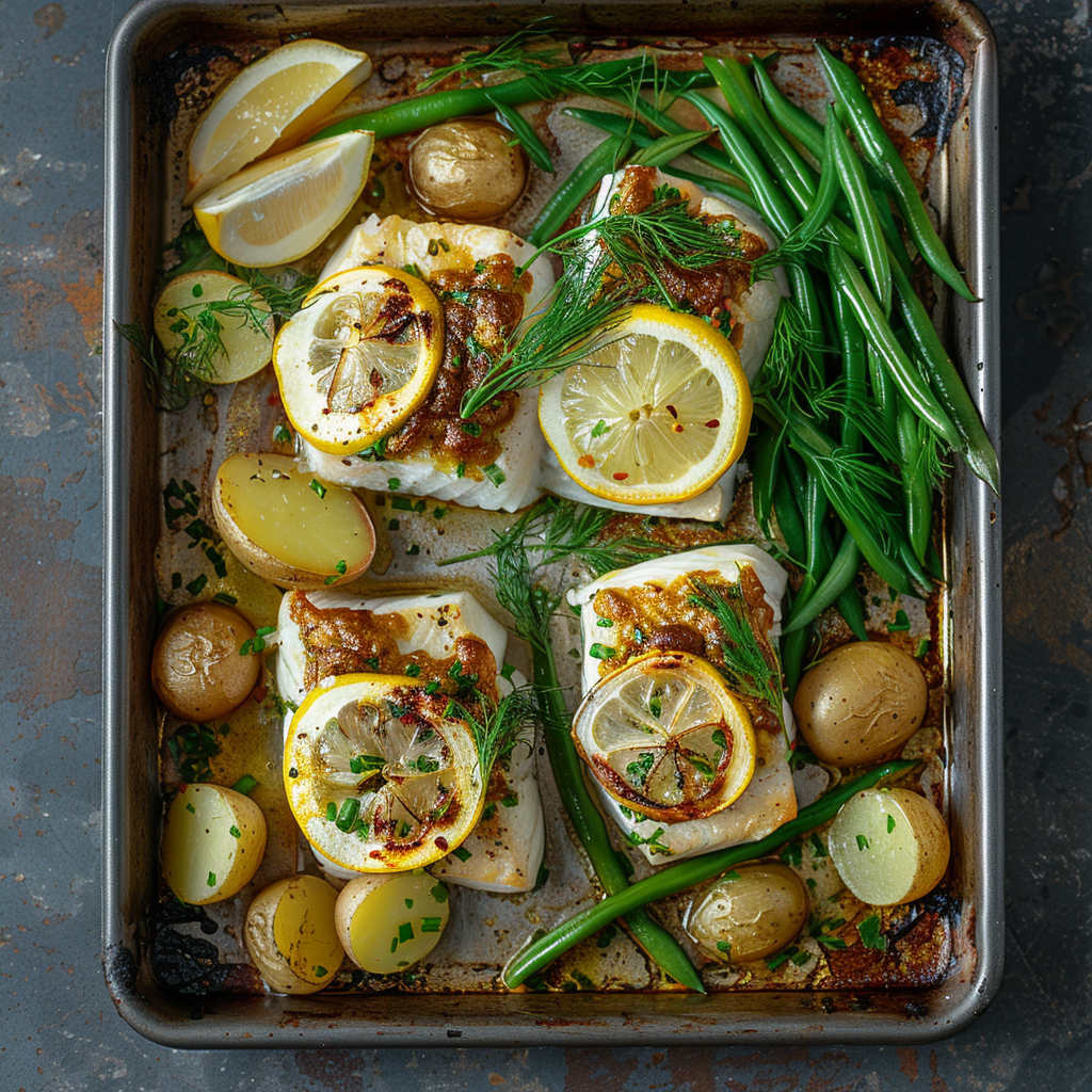 Vis-pakketjes uit de oven met citroen en venkel