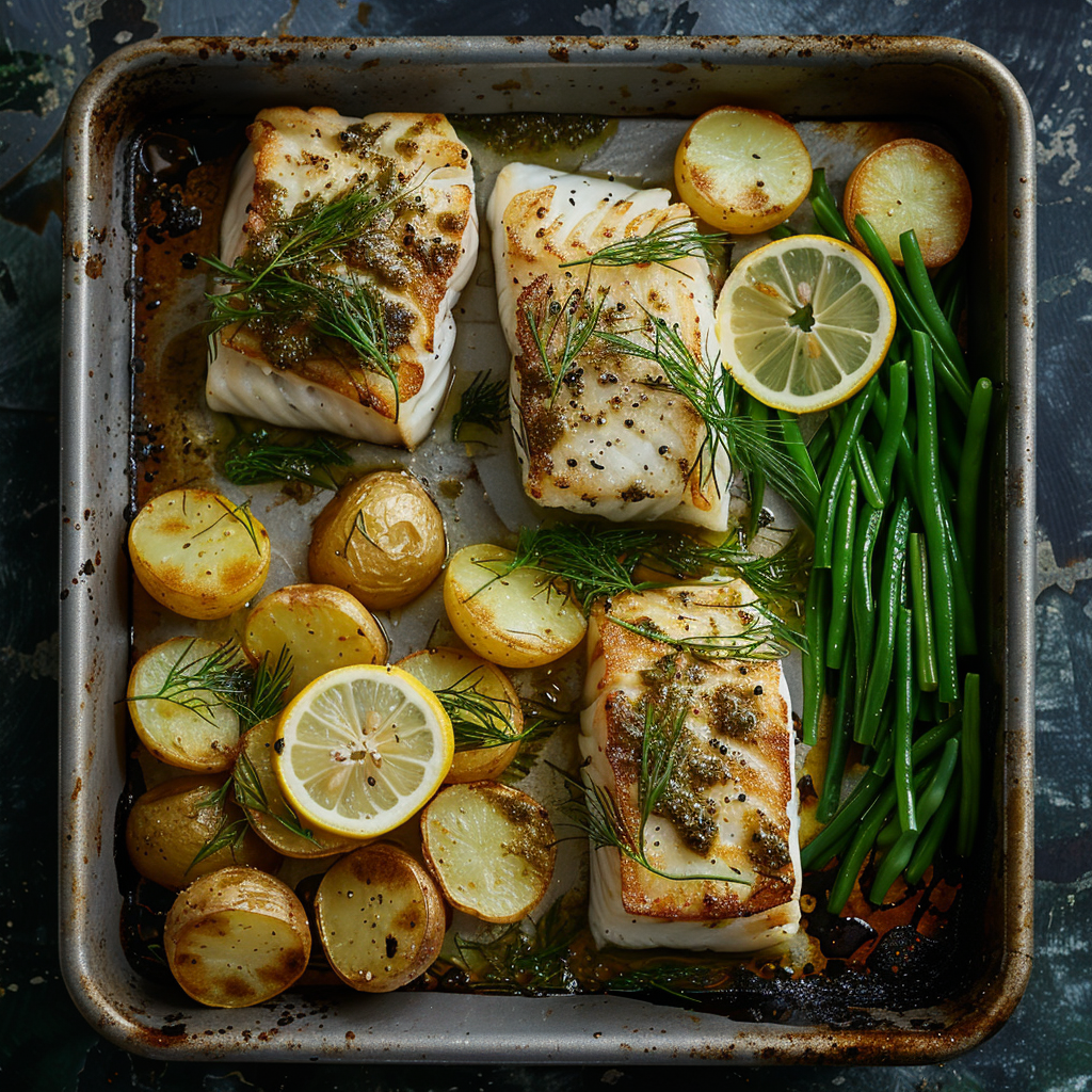 Vis-pakketjes uit de oven met citroen en venkel