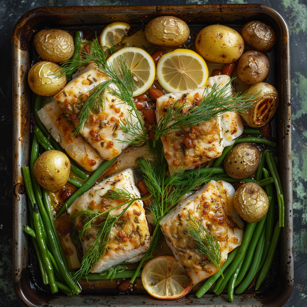 Vis-pakketjes uit de oven met citroen en venkel