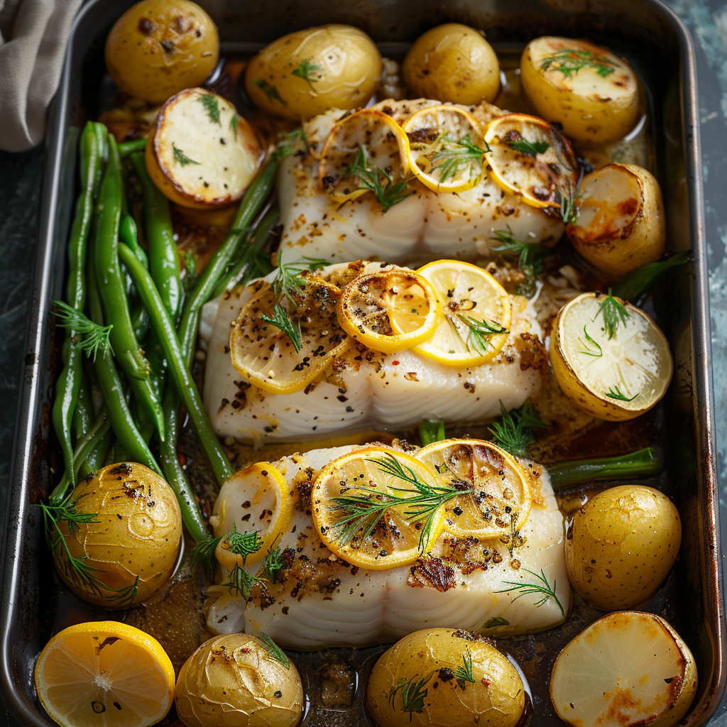 Vis-pakketjes uit de oven met citroen en venkel