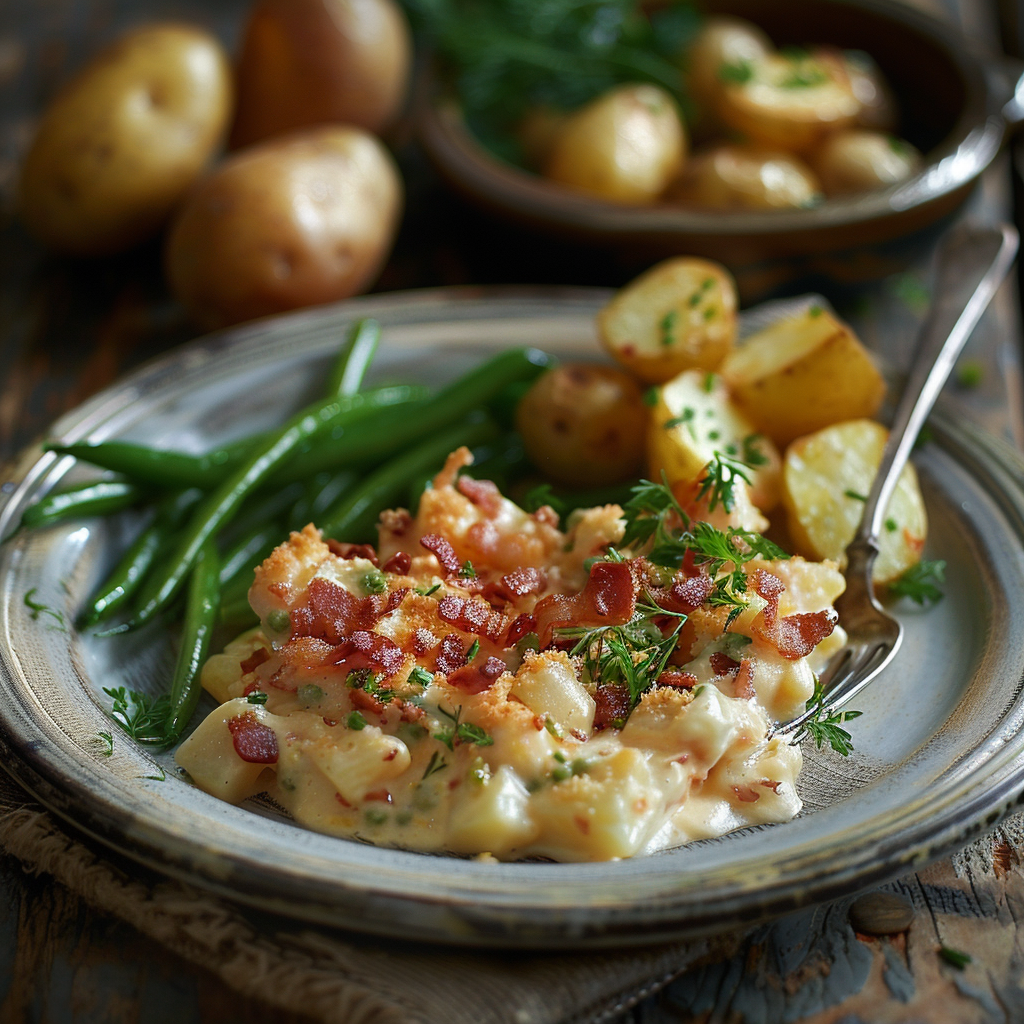 Witlof-stamppot met kaas en spekjes