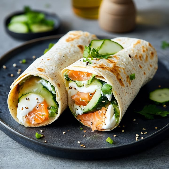 Zalmtortilla's met kaas