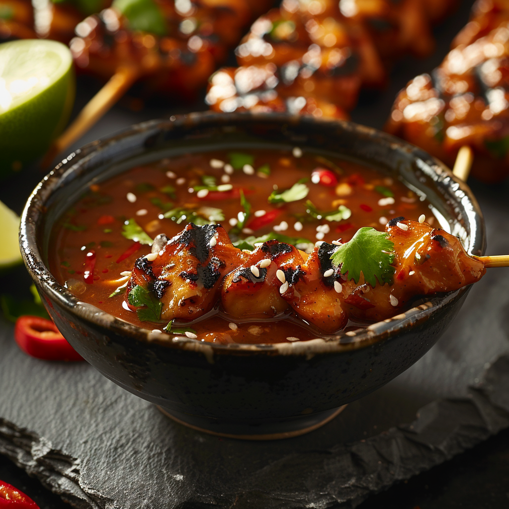 Zoete chilisaus met honing en knoflook