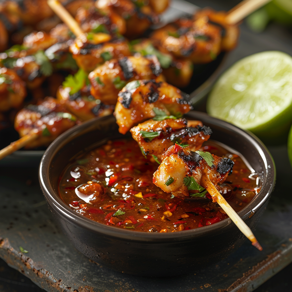 Zoete chilisaus met honing en knoflook