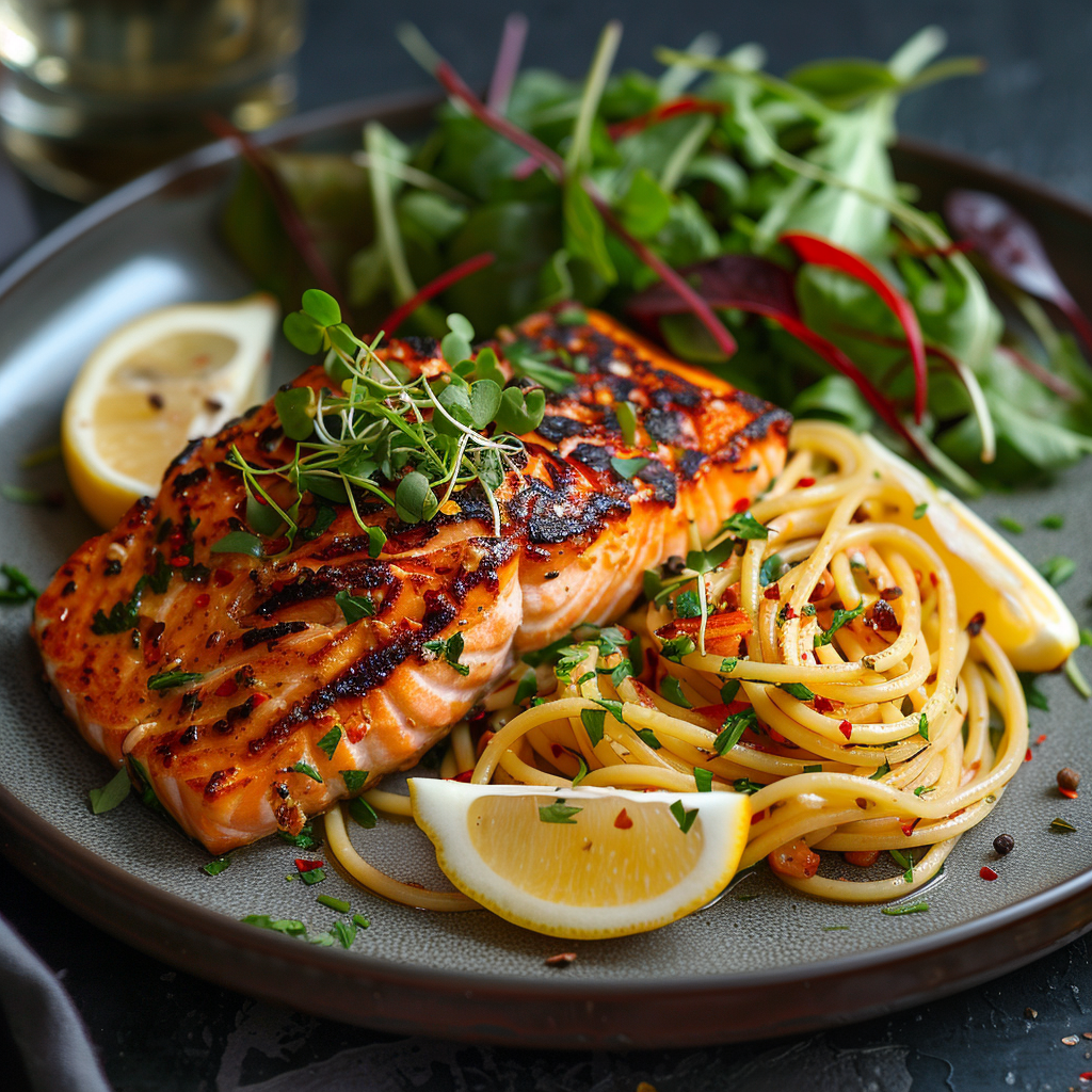 zalm met pasta recept