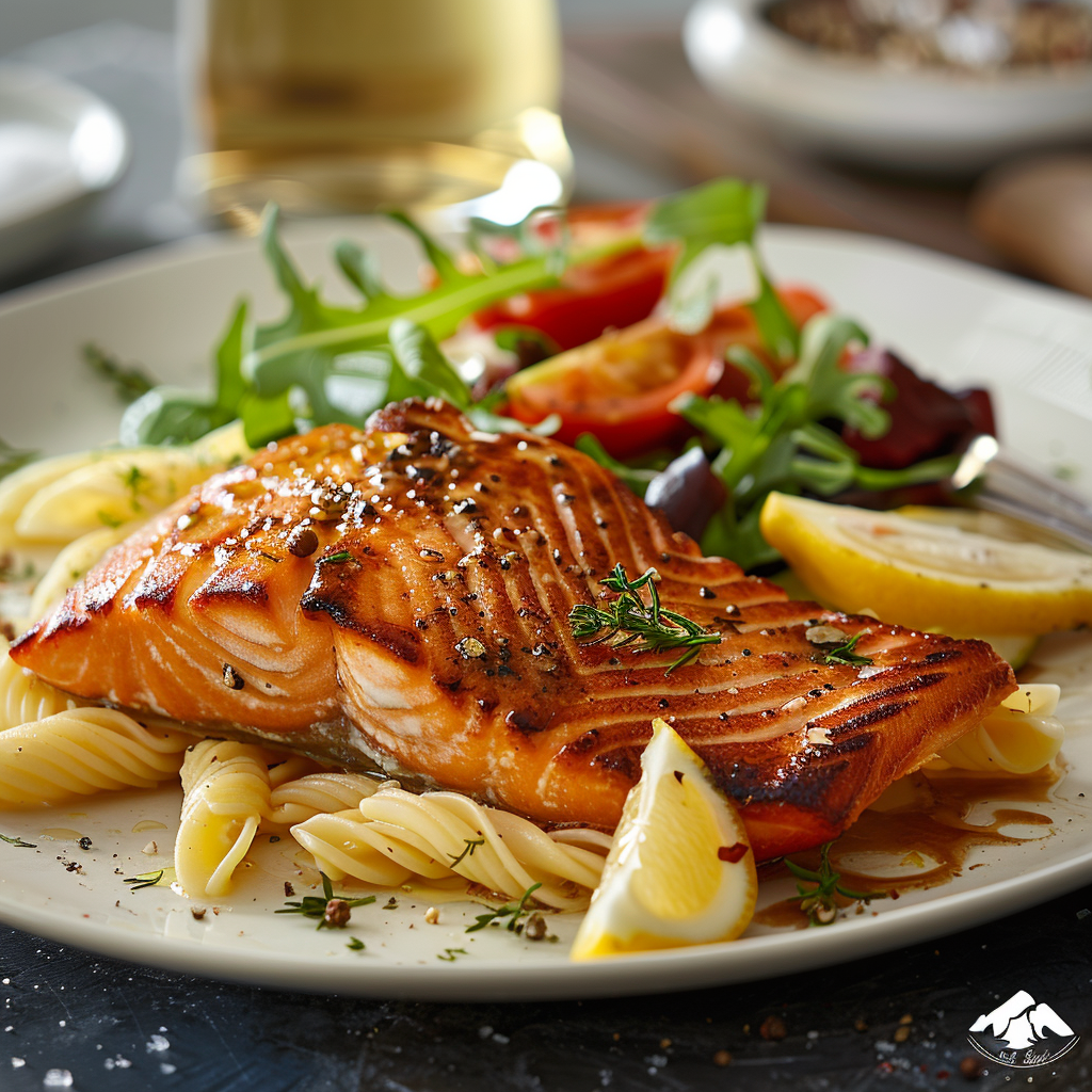 zalm met pasta recept