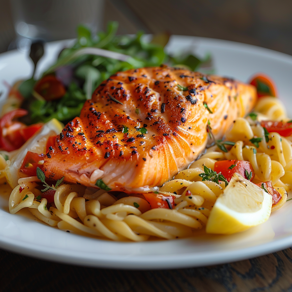 zalm met pasta recept