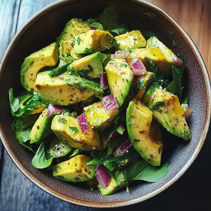 Avocadosalade met ui