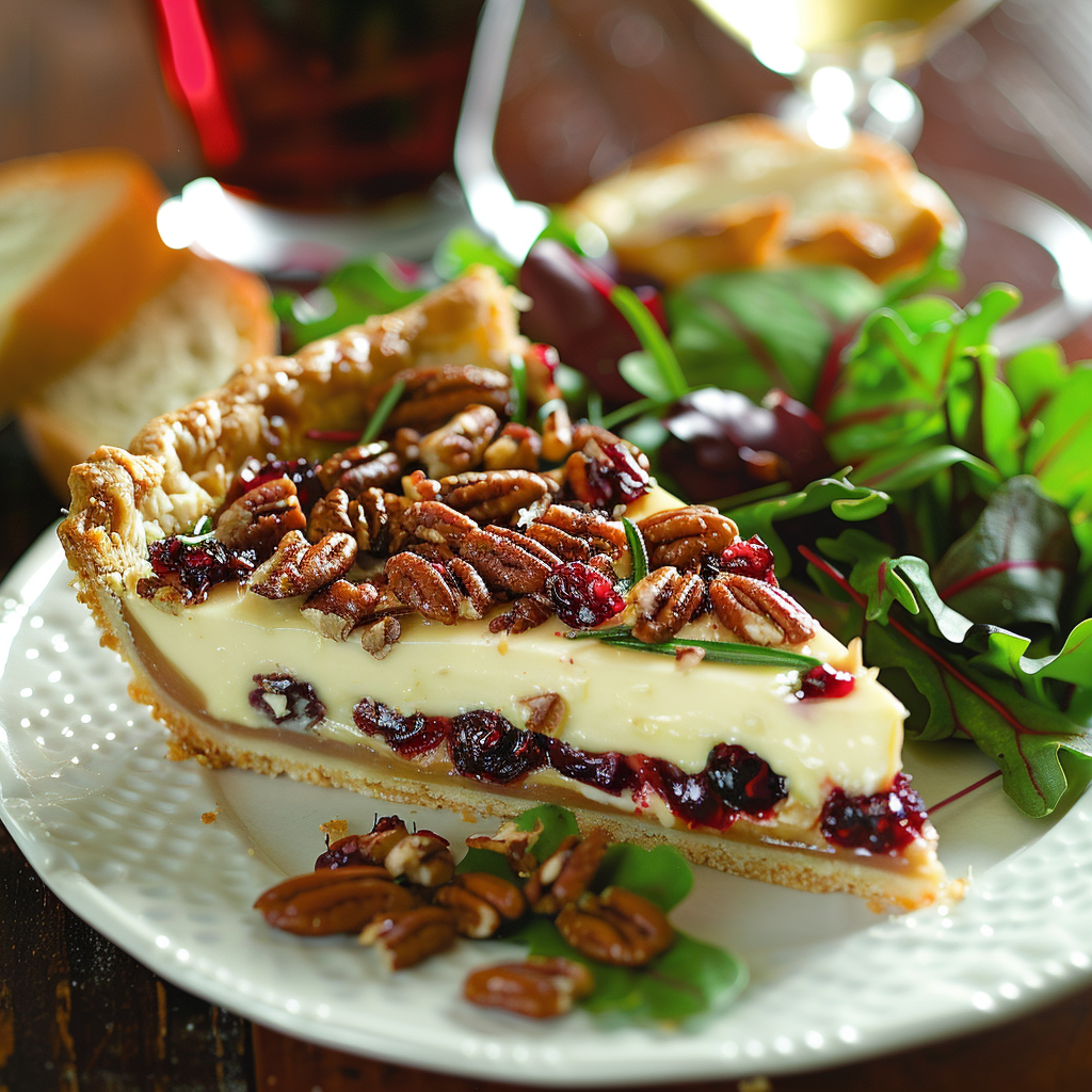 Brie-taart met cranberry’s en pecannoten
