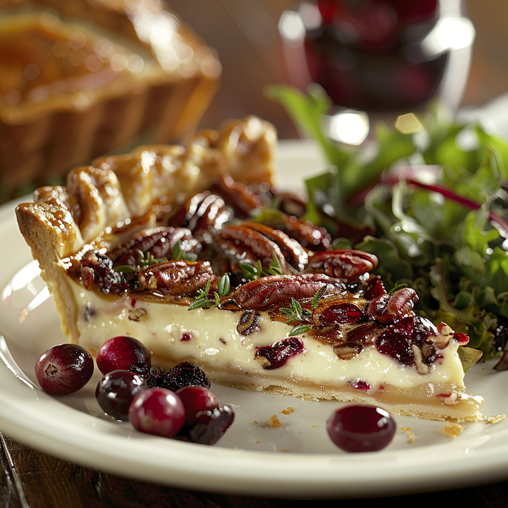 Brie-taart met cranberry’s en pecannoten