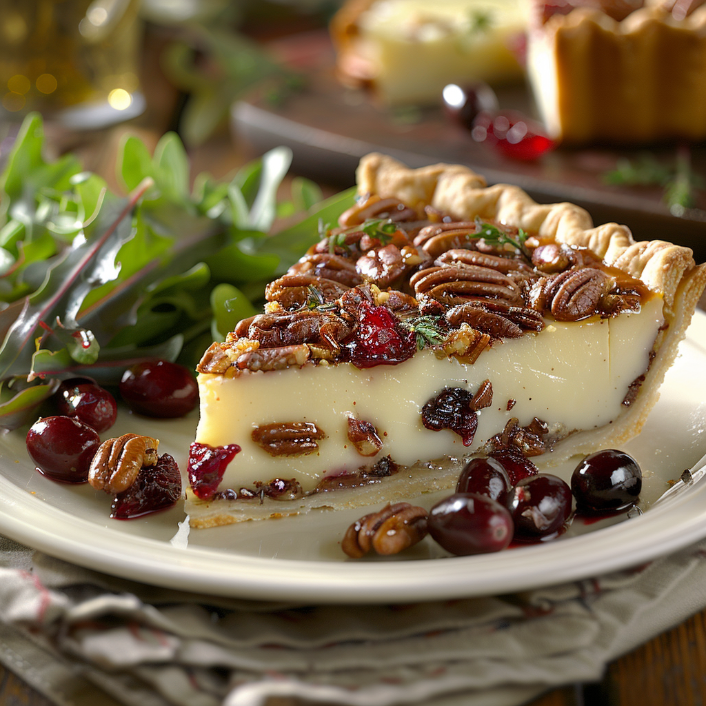 Brie-taart met cranberry’s en pecannoten