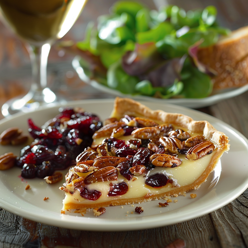 Brie-taart met cranberry’s en pecannoten