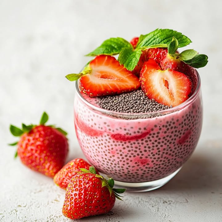 Chia Pudding Aardbei
