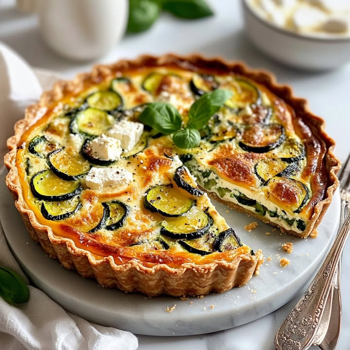 Courgette Feta Quiche