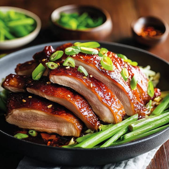 Gelaquede Eend Gerechten