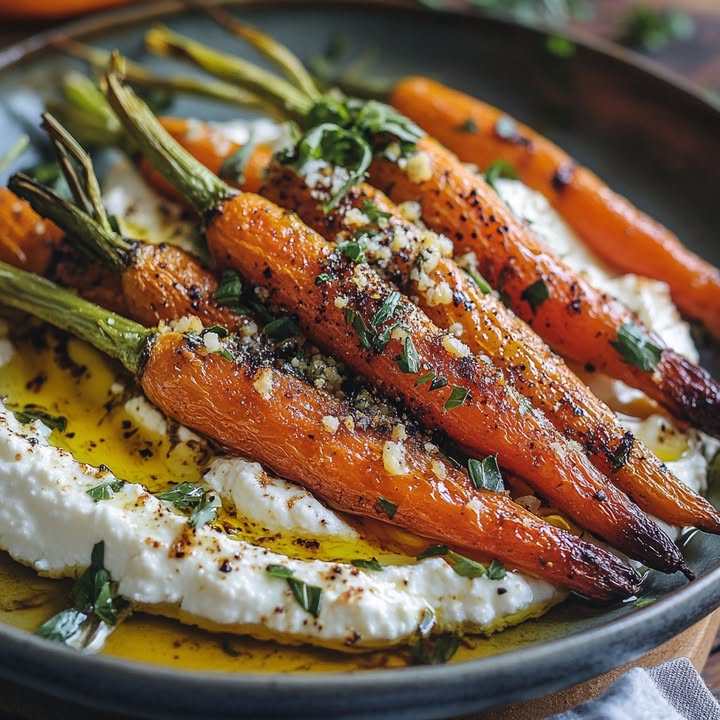 Geroosterde Wortelen Ricotta Miel