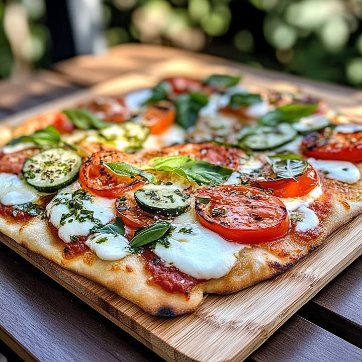 Groentenpizza met mozzarella