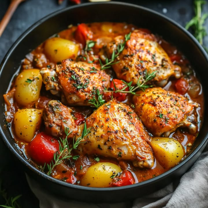 Kippenpotje Aardappelen Tomaten