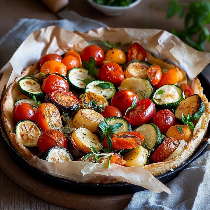 Kleurige Groentetaart Rustiek