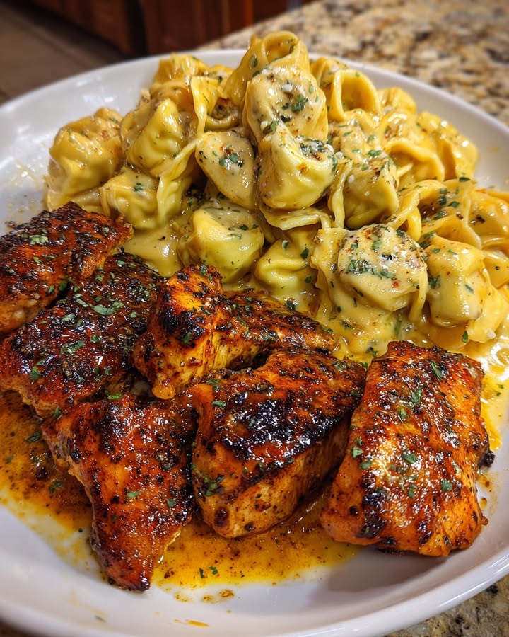 Kruidige Knoflookboter Tortellini