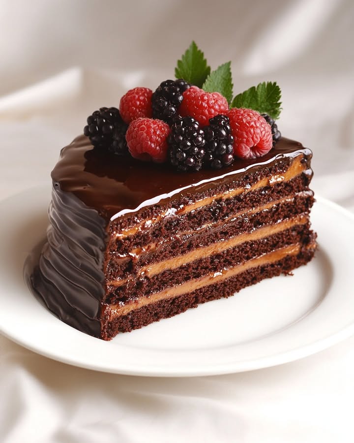 Luxueuze Chocolade Bessen taart