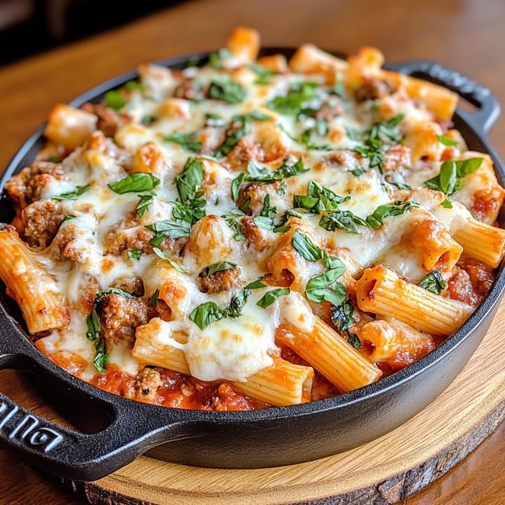 Pasta Gratin met Saucis