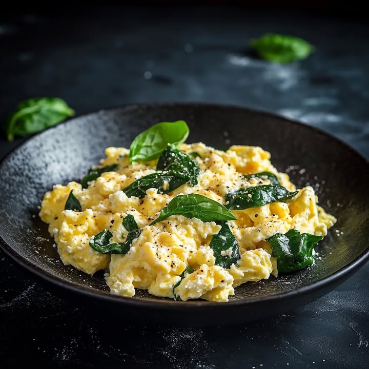 Romige Spinazie Eieren