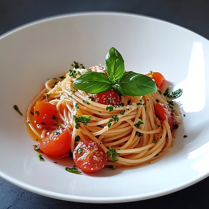 Spaghetti Tomaten Basilicum