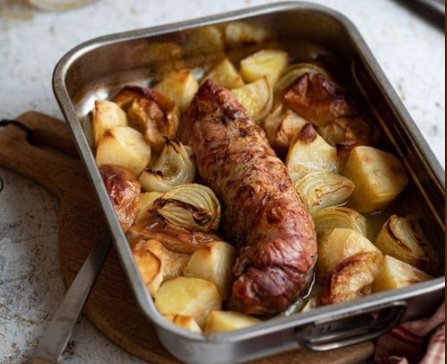 Varkenshaas Appel Ovenschotel