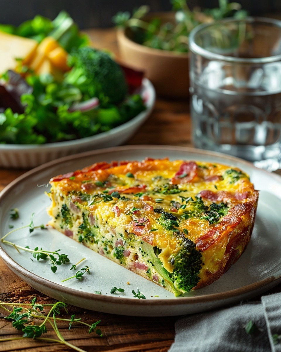 Cake met broccoli, cheddar en spekjes