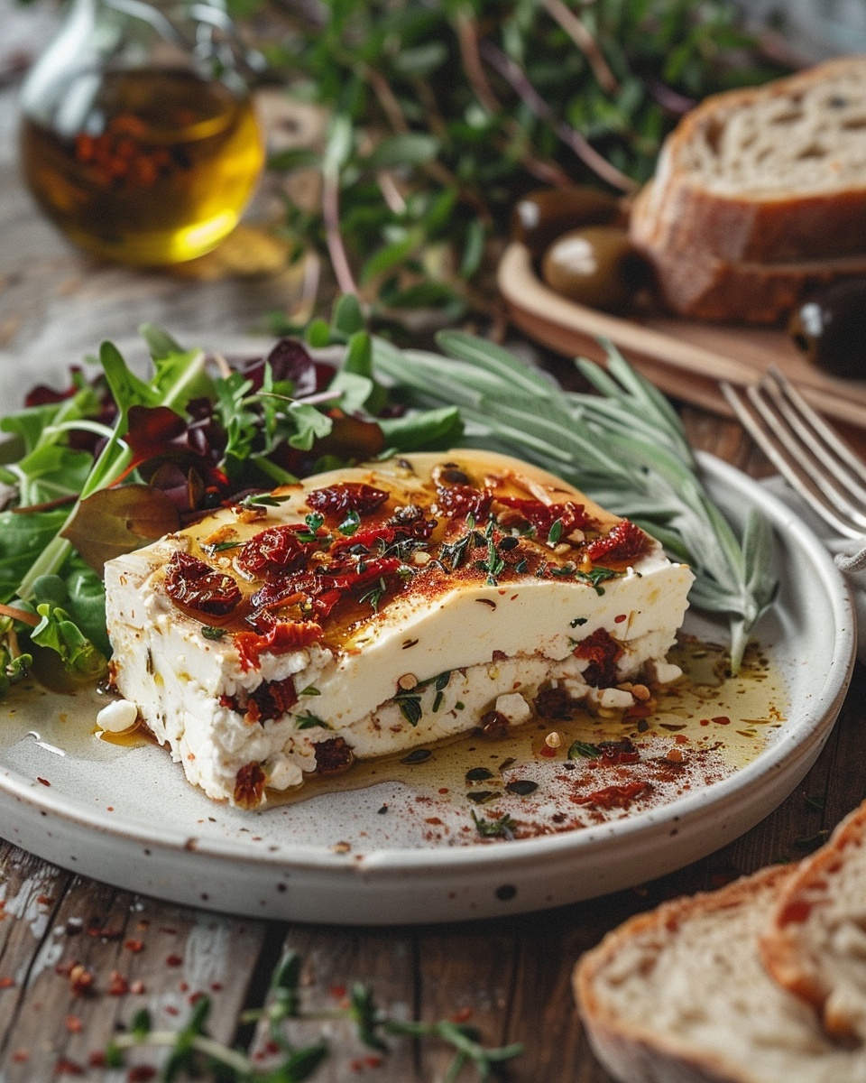 Cake met zongedroogde tomaat, feta en olijven