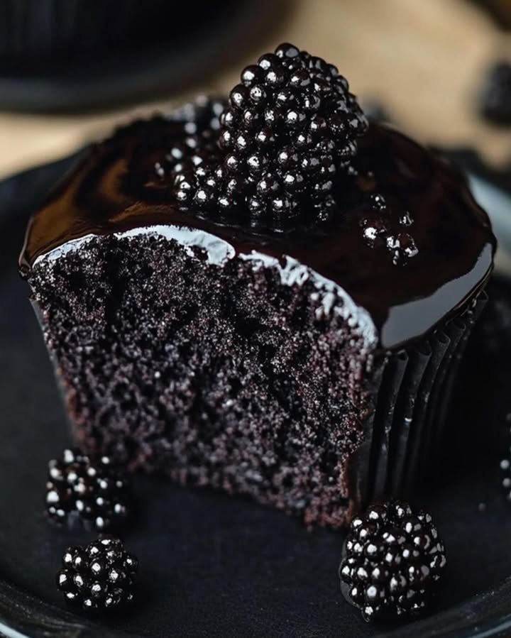 Chocolade Braambessen Cupcakes