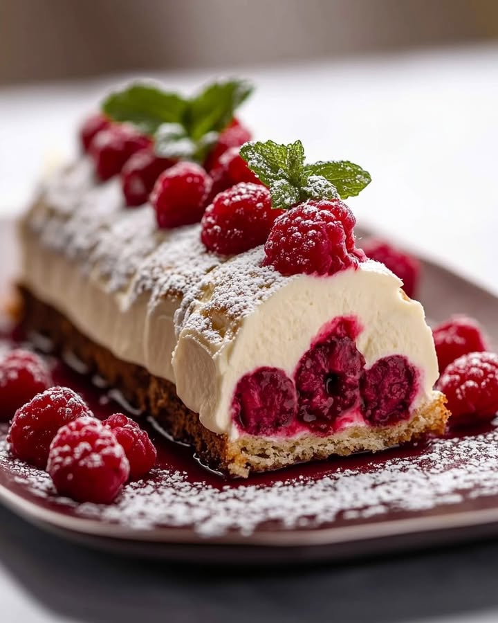 Frambozen Mascarpone Bûche