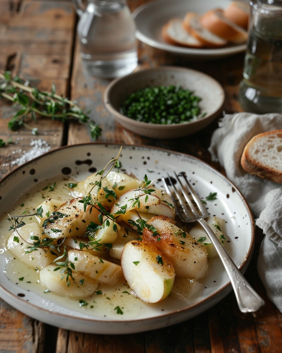 Gekarameliseerde witlof met spekjes en appel