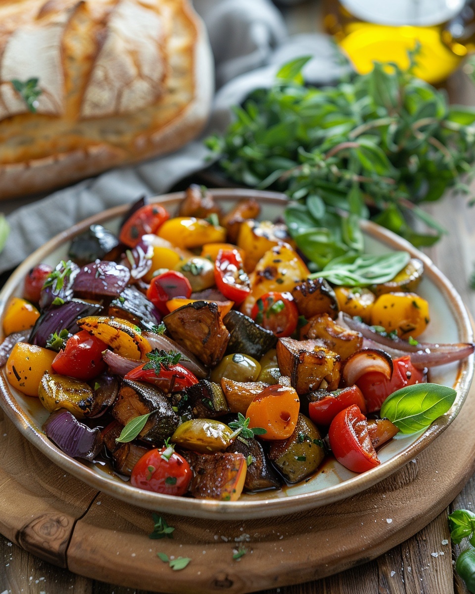 Geroosterde groenten-medley met balsamico