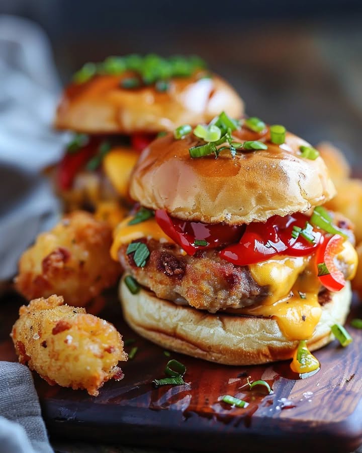 Mini Tater Tot Burgers