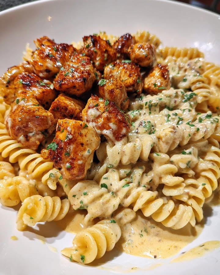 Romige Cajun Kip Rotini