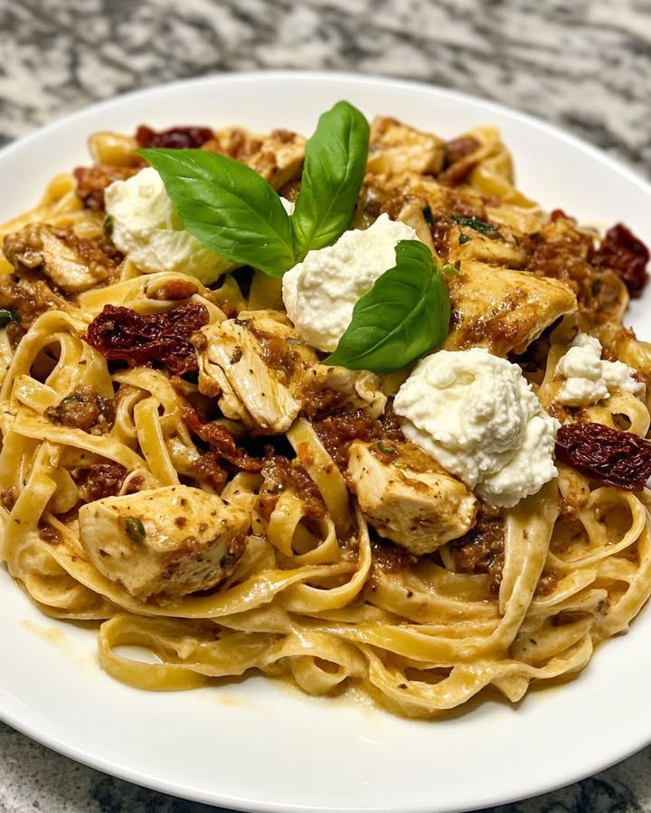 Romige Kruidige Kip Pasta