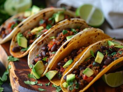 Heerlijke Vegetarische Taco’s met Zwarte Bonen en Avocado: Een Gezonde Keuze