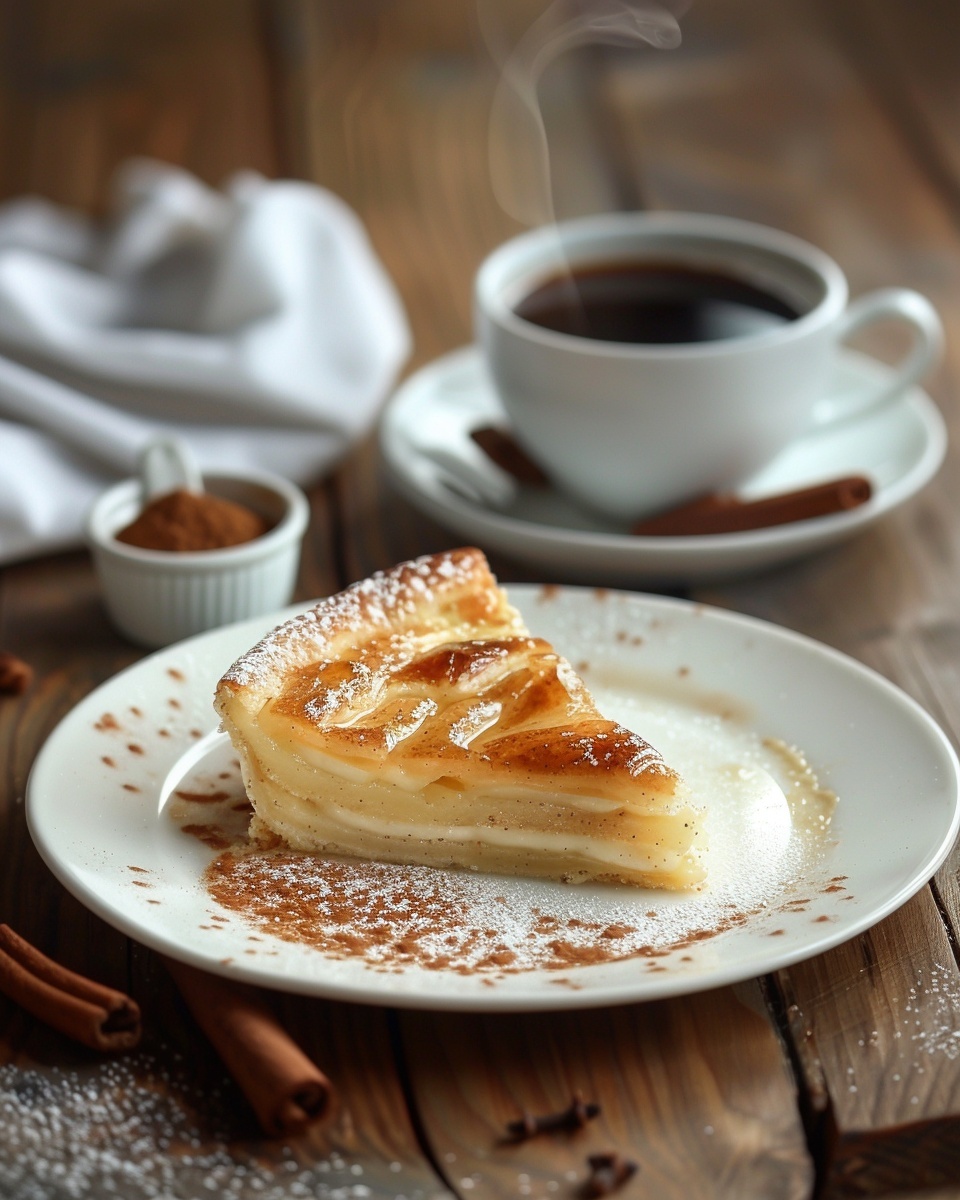 Appeltaart met kaneel en vanillesaus