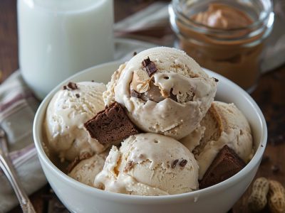 Heerlijk Banaan-ijs met pindakaas en stukjes brownie: Een Zomerse Verwennerij