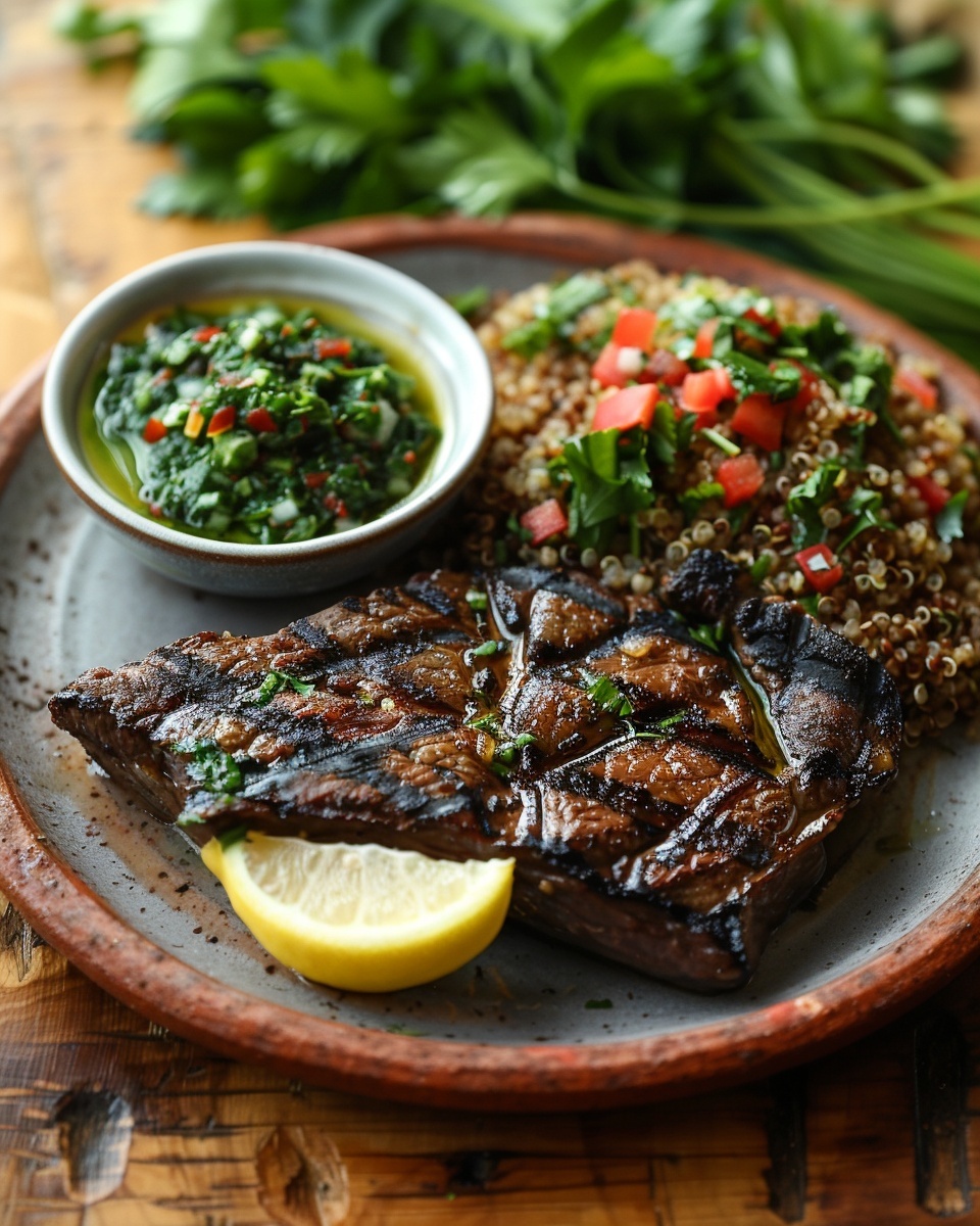Bloemkoolsteak met chimichurri en quinoa