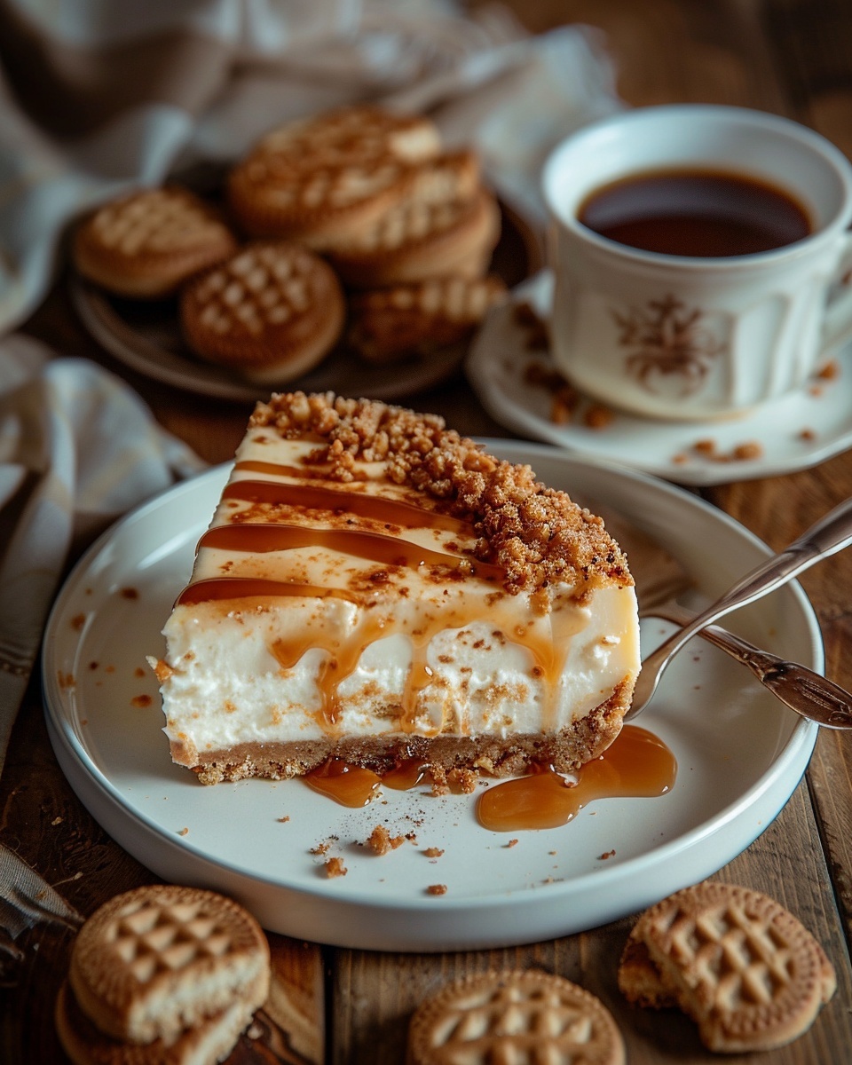 Cheesecake met speculaasbodem en karamel