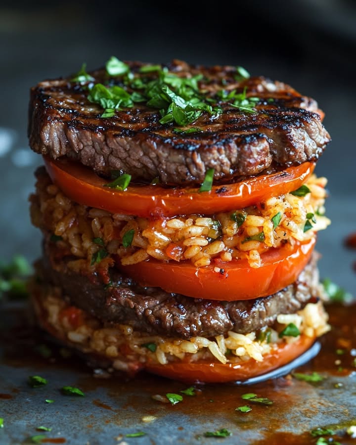 Gegrilde Rundvlees Tomatenrijst