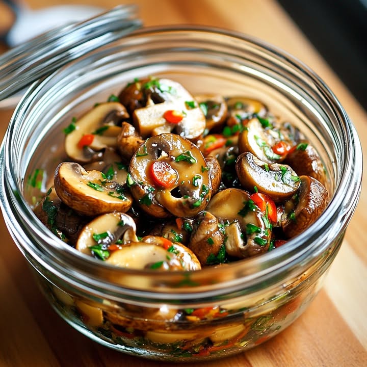 Gekruide Gemarineerde Champignons