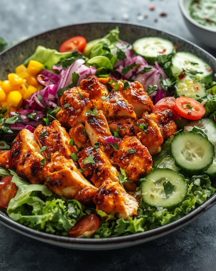 Honing Heet Kipsalade