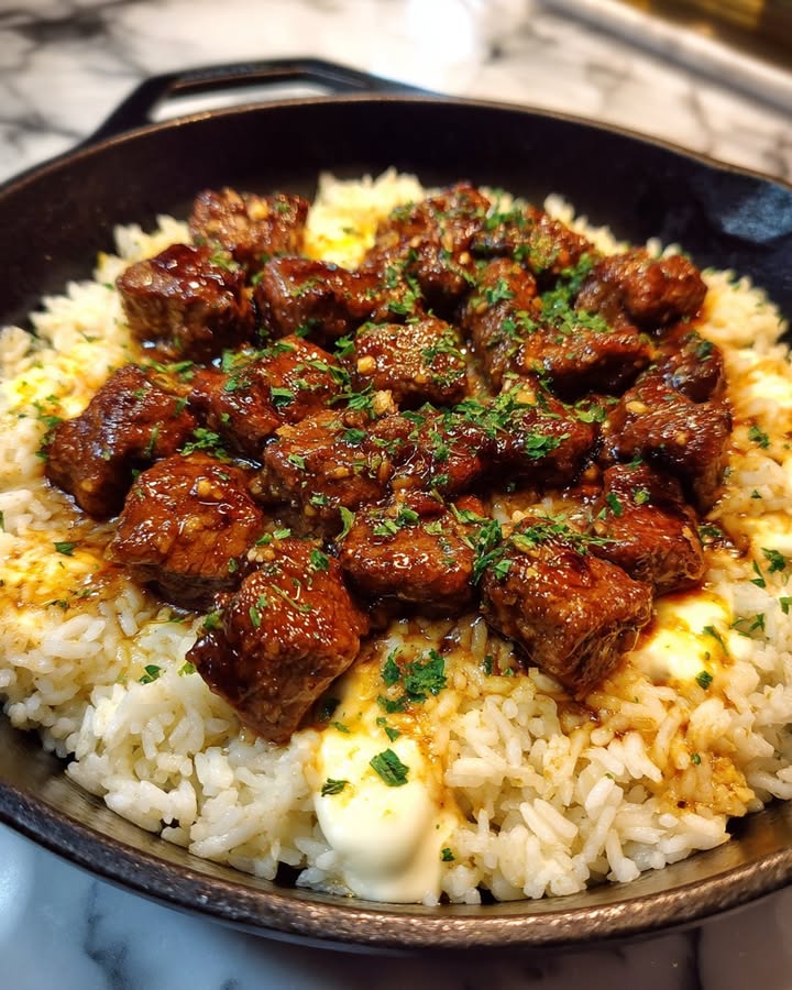 Honing Knoflook Botersteak