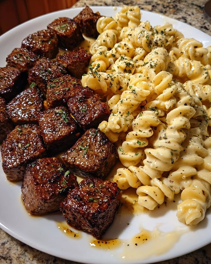 Knoflookboter Steakbites Rotini
